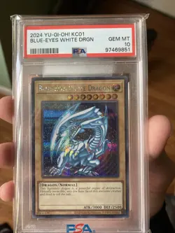 Blue-Eyes White Dragon KC01 (Prismatic Secret Rare) 25th Anniversary Case PSA 10 - Image 1