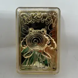 23K Gold Plated Poliwhirl Pokemon Card Burger King Promotion 1999 Nintendo - Image 1