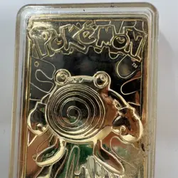 23K Gold Plated Poliwhirl Pokemon Card Burger King Promotion 1999 Nintendo - Image 2