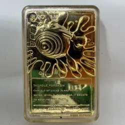 23K Gold Plated Poliwhirl Pokemon Card Burger King Promotion 1999 Nintendo - Image 3