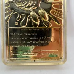 23K Gold Plated Poliwhirl Pokemon Card Burger King Promotion 1999 Nintendo - Image 4