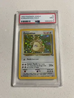 Pokemon TCG Kangaskhan Jungle Holo Card PSA 9 Unlimited Rare 5/64 - Image 1
