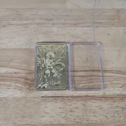 1999 Burger King Limited Edition Pokemon Trading Card 23K Gold Plated Mewtwo - Image 1