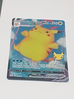 Surfing Pikachu Vmax 009/025 Celebrations Full Art Ultra Rare Pokemon Card - Image 1