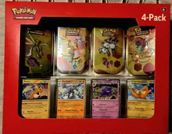 Pokemon TCG 4 Mini Tins + 4 Promo Cards Bundle - 151 SAMS CLUB EXCLUSIVE Pokemon - Image 1