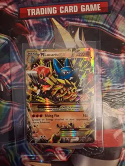 Pokemon TCG Mega Lucario EX Holo Card 113/111 Secret Rare Furious Fists Edition - Image 1