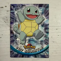 Squirtle #7 Blue Logo 1999 Topps TV Series 1 Nintendo Pokemon Card - Image 1
