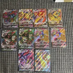 Pokemon Mixed Languages Full Art Vmax Cards Bundle x10 Near Mint Condition - Image 1