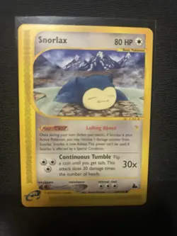 Pokemon TCG Snorlax Skyridge 100/144 Non-Holo Card Lightly Played - Image 3
