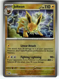 Jolteon (Poke Ball Pattern) 029/131 SV: Prismatic Evolutions NM Pokemon Card TCG - Image 1