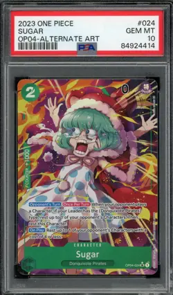 2023 PSA 10 One Piece Kingdoms of Intrigue Sugar Alternate Art OP04-024 Card - Image 1