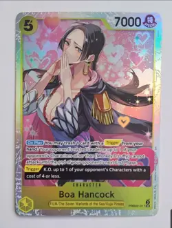 One Piece - Premium PRB-02 *BOA HANCOCK* Alt Art PRB02-017 SR Card Holo Mint MT - Image 1
