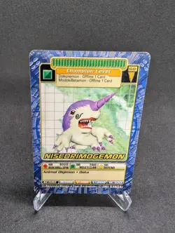 DIGIMON NISEDRIMOGEMON 2001 BANDAI CARD # ST-101 CHAMPION LEVEL LP - Image 1