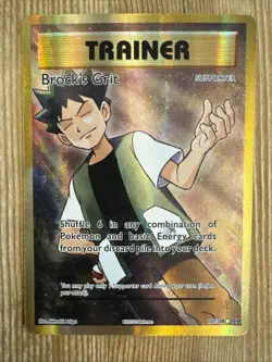 Brock's Grit - 107/108 - Full Art Rare Holo Evolutions - Pokemon Card - NM - Image 1