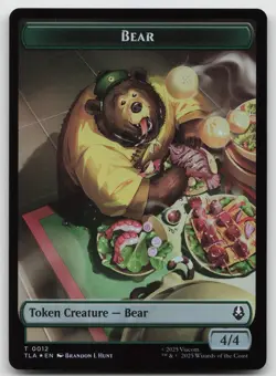Bear (0012) / Food (0020) Token Foil Avatar: The Last Airbender NM - Image 1
