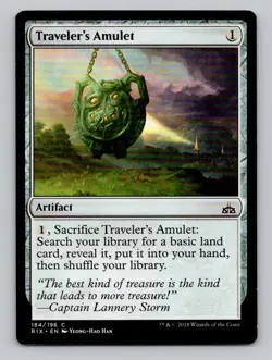 Traveler's Amulet #184 Common Rivals of Ixalan Magic_the_gathering - Image 1
