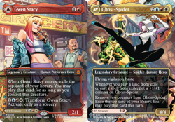 MTG Gwen Stacy // Ghost-Spider (0202) - Borderless, NM-Mint, English Marvel's Sp - Image 1