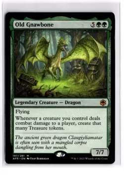 Mtg Adventures In Forgotten Realms Old Gnawbone NM - Image 1