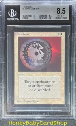 MTG Limited Edition Beta 1993 Disenchant BGS 8.5 NM/MT+ Old School 93/94 - Image 1
