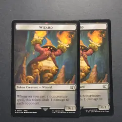 MTG Final Fantasy TOKEN Bird #0016 Wizard PLAYSET X2 - Image 2