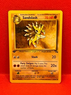 Pokemon TCG Sandslash 41/62 1st Edition Fossil Set Non Holo - Image 1