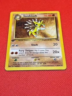 Pokemon TCG Sandslash 41/62 1st Edition Fossil Set Non Holo - Image 2