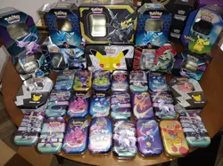 Huge Lot Of Empty Pokemon Mini Tins! Tag Team, Celebrations, Eeveelutions - Image 1