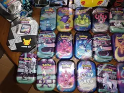 Huge Lot Of Empty Pokemon Mini Tins! Tag Team, Celebrations, Eeveelutions - Image 3
