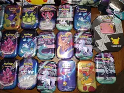 Huge Lot Of Empty Pokemon Mini Tins! Tag Team, Celebrations, Eeveelutions - Image 4