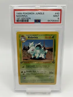 1999 Pokemon - 1st Edition Nidorina Jungle 40/64 - PSA 9 Mint! - WOTC - Image 1