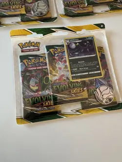 Pokemon Sword & Shield Evolving Skies 3 Pack Blister ( 3 x Umbreon ) NEW SEALED - Image 4