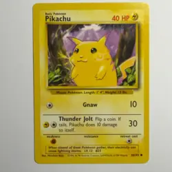 Pokemon TCG Pikachu Yellow Cheeks Base Set #58/102 WotC Vintage 1999 - Image 1