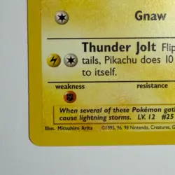 Pokemon TCG Pikachu Yellow Cheeks Base Set #58/102 WotC Vintage 1999 - Image 5