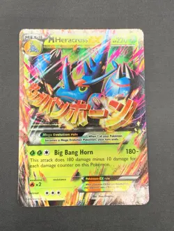 Pokemon Mega M Heracross EX TCG 5/111 XY Furious Fists Holo Ultra Rare - Image 1