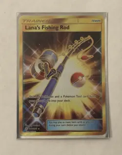 Lana's Fishing Rod Secret Rare 266/236 Sm-Cosmic Eclipse Holo NM/ M Pokemon - Image 2