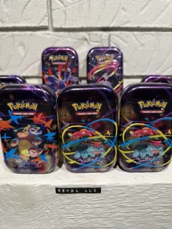 Lot Of 7 TCG Pokemon Mega Evolutions Mini Tins - Image 3