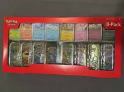 Pokemon Trading 8-pack Prismatic Mini Tin New set Costco Evolutions - Image 1