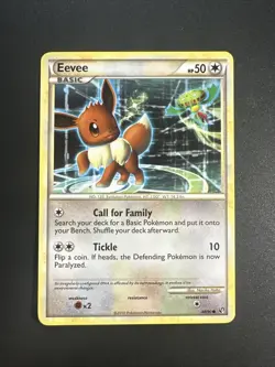 Eevee 48/90 Regular Common 2010 Pokemon HGSS Undaunted LP - Image 1