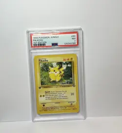 1999 Pokemon Jungle 1st Edition Pikachu #60/64 PSA 7 NM WOTC Non Holo - Image 1
