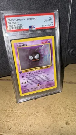 PSA 10 Base Set 1st Edition German Pokemon Nebulak Machollo Safcon Trank - Image 4