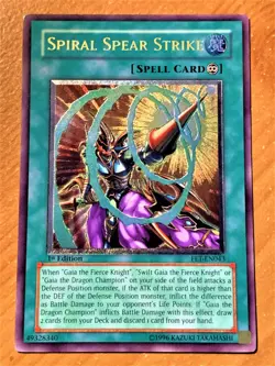 yugioh Spiral Spear Strike FET-EN043 Ultimate Rare 1st Edition Lightly Played - Image 1