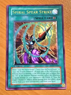 yugioh Spiral Spear Strike FET-EN043 Ultimate Rare 1st Edition Lightly Played - Image 2