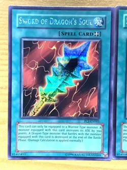 yugioh 3X Sword of Dragon's Soul PCJ-EN003 Secret Rare Unlimited Ed mint mint - Image 4