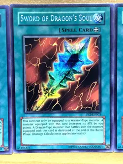yugioh 3X Sword of Dragon's Soul PCJ-EN003 Secret Rare Unlimited Ed mint mint - Image 5