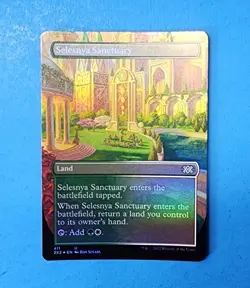 1x Selesnya Sanctuary Double Masters 2x2 Mtg Magic Card Land 411 Foil Borderless - Image 1