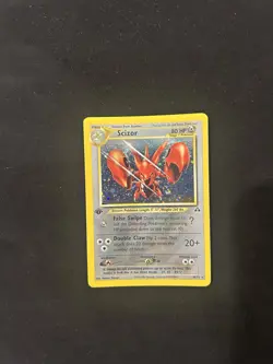 Scizor 1st Edition Holo 10/75 Neo Discovery Pokemon Card 2001 LP-MP - Image 1