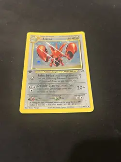 Scizor 1st Edition Holo 10/75 Neo Discovery Pokemon Card 2001 LP-MP - Image 2