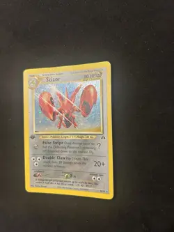 Scizor 1st Edition Holo 10/75 Neo Discovery Pokemon Card 2001 LP-MP - Image 3
