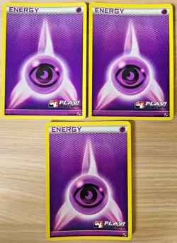 3x Psychic Energy Black & White Pokemon Cards Play! League Promo Holo 109/114 - Image 1