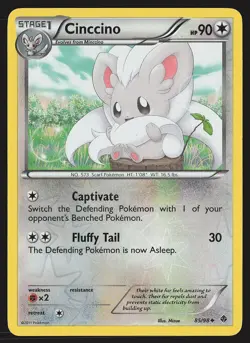Emerging Powers Cinccino #85/98 Reverse Holo Pokemon Card - Image 1